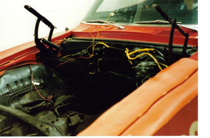 1969 Firebird with engine removed keeping focused on a project