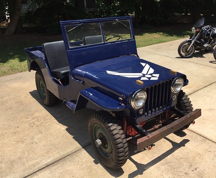 install canister filter on Jeep CJ2A Willys Jeep oil filter canister installation