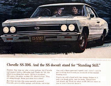 Chevelle SS396 muscle car 1966 Chevelle SS396 ad