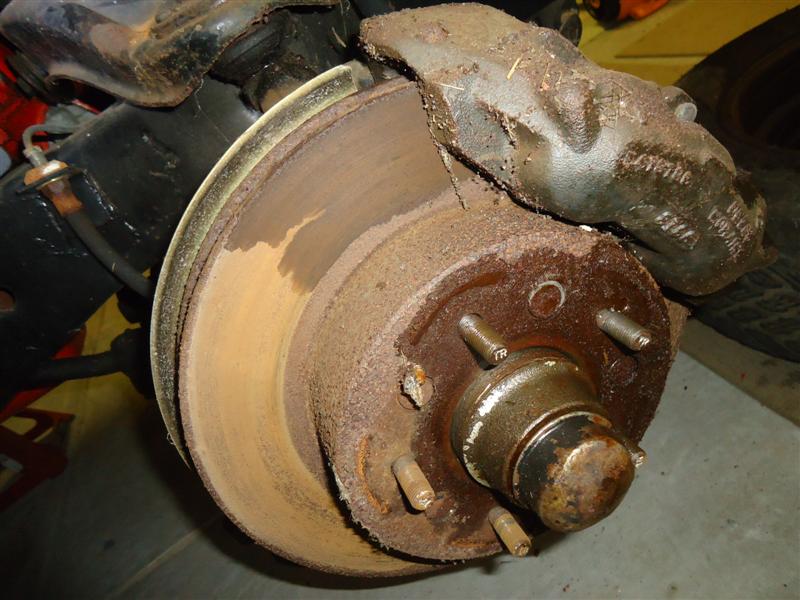 removing factory rivets from Corvette brake rotor