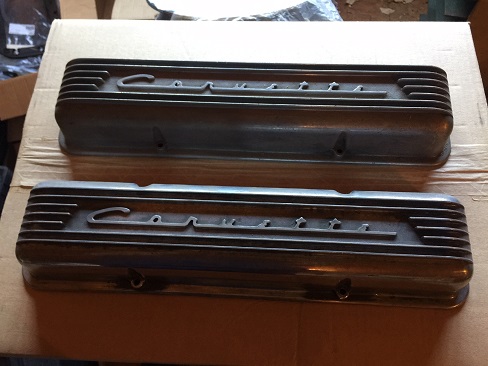 Corvette script valve covers vintage SBC valve covers