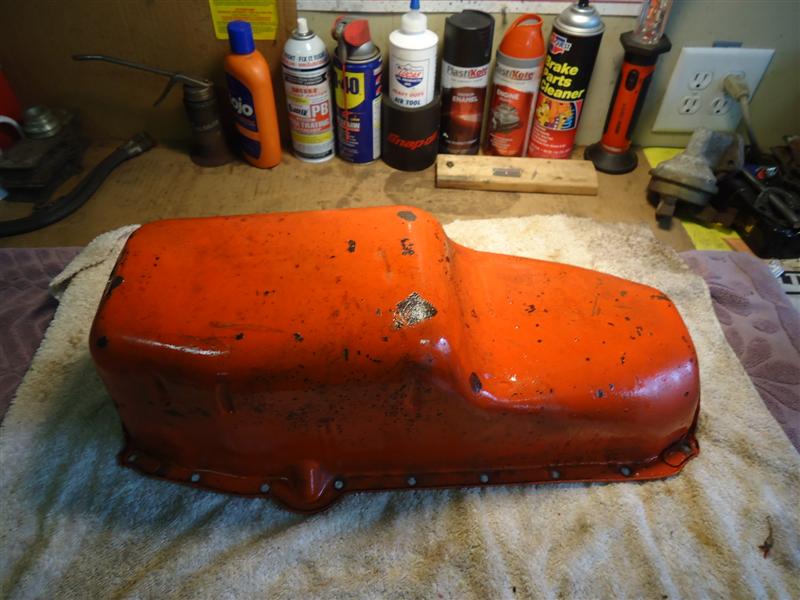 paint oil pan Corvette 327 bottom end rebuild
