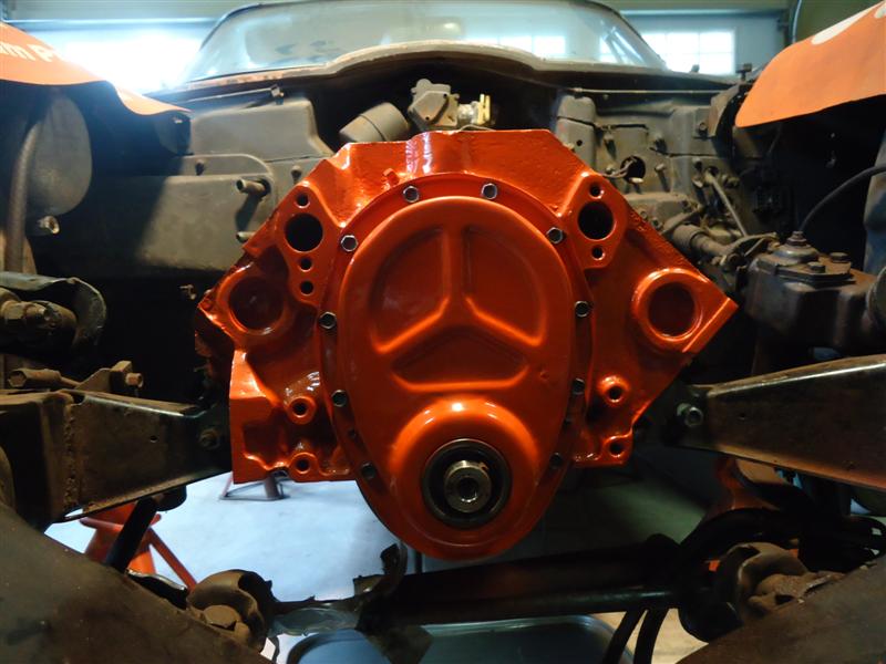 small-block Chevy timing chain cover install SBC timing cover