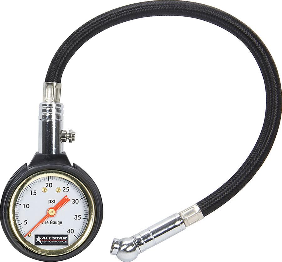 analog tire pressure gauge with hose