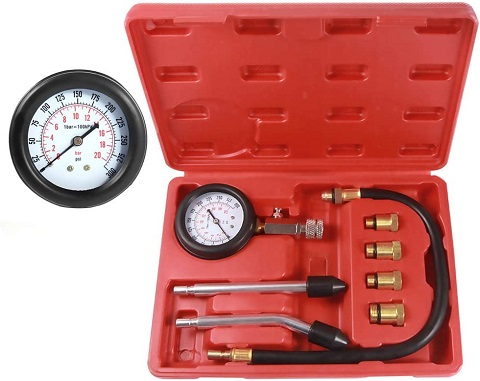 engine compression gauge with quick release tools needed to work on engines