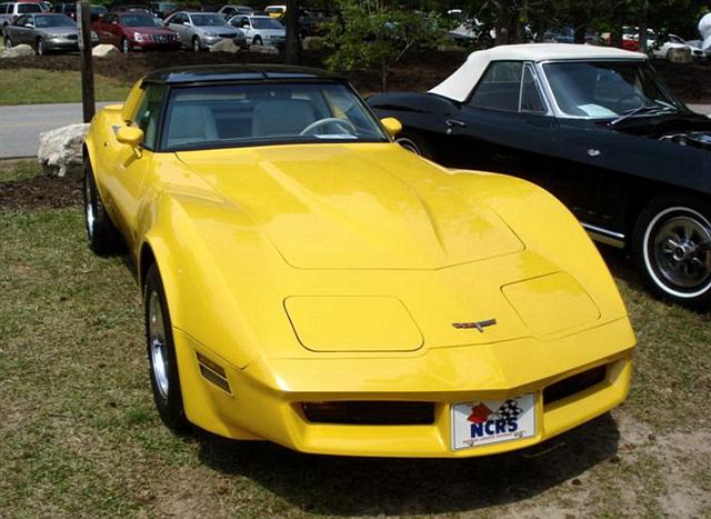 Classic Corvette at car show