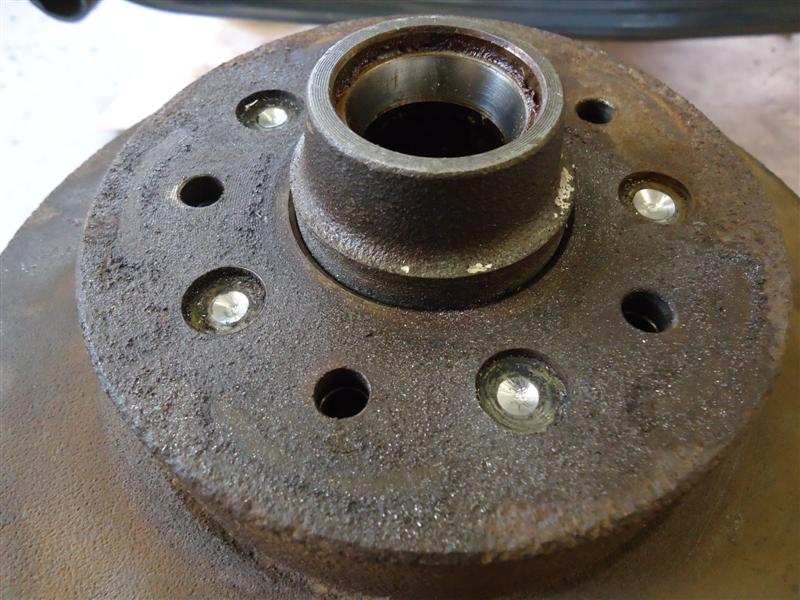 drill out rivets Corvette brake rotor C3 Corvette rotor removal