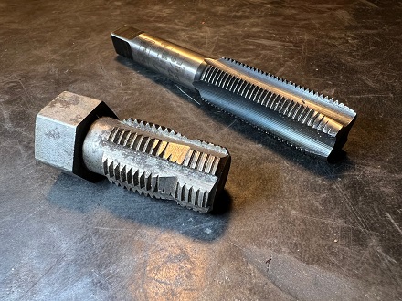 clean and tap bolt threads