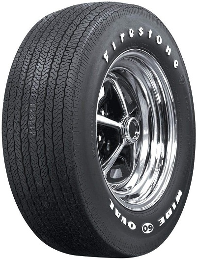 bias-ply raised white letter tire by Coker bias-ply raised white letter tire
