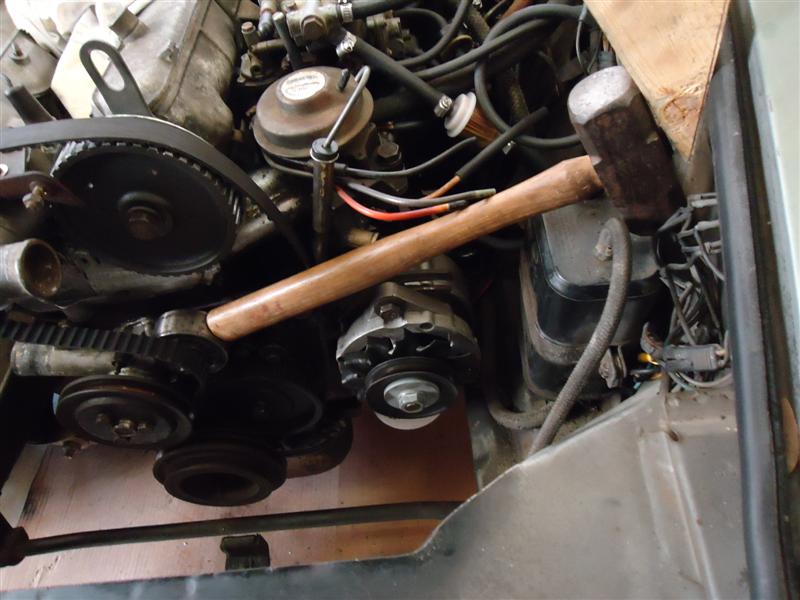 replace timing belt on Fiat Spider twin cam engine Fiat Spider timing belt tool