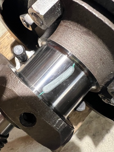 measure crank bearing clearance with Plastigage