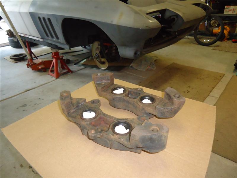 Brake calipers ready for painting