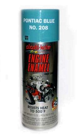 1965 Pontiac GTO engine paint 1965 Pontiac Robins Egg Blue engine paint