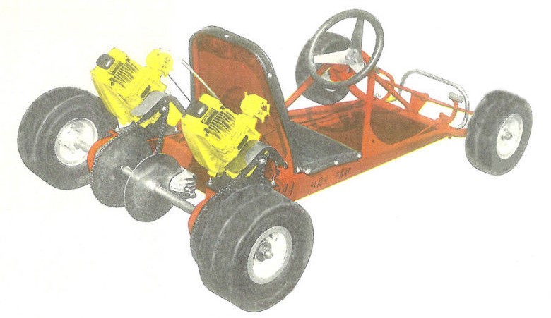 twin engine go kart dual engine go kart
