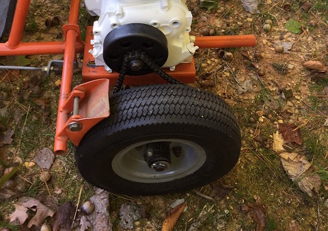 vintage go kart with scrub brakes