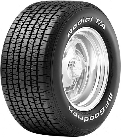 classic car raised white letter tires BF Goodrich TA Radial raised white letter tires