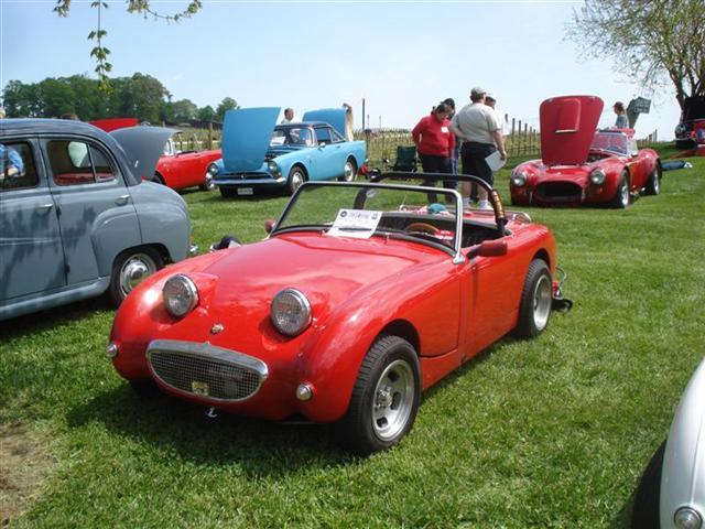 Austin-Healey Bug-eye Sprite at classic British car show Bug-eye Sprite is a good classic car to restore