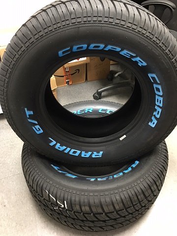 classic car raised white letter tires Cooper Cobra GT radial tire