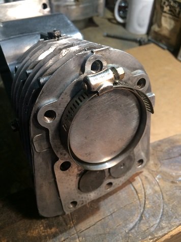 DIY small engine repair install rings on small bore engine