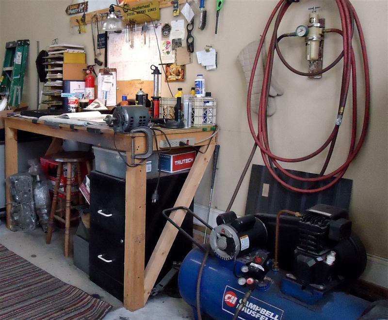 garage work bench DIY automotive repair