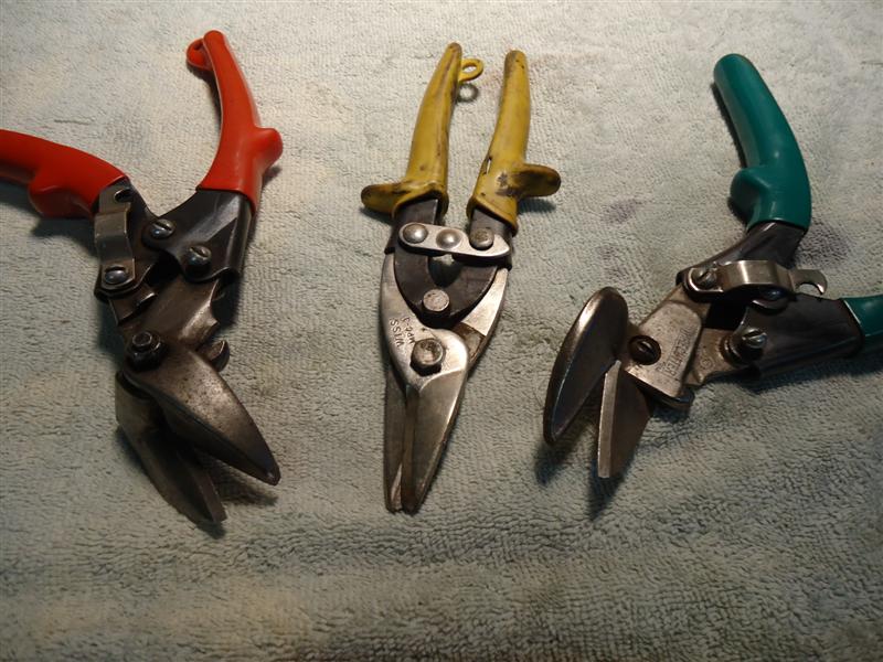repair rust on body panel metal cutting snips