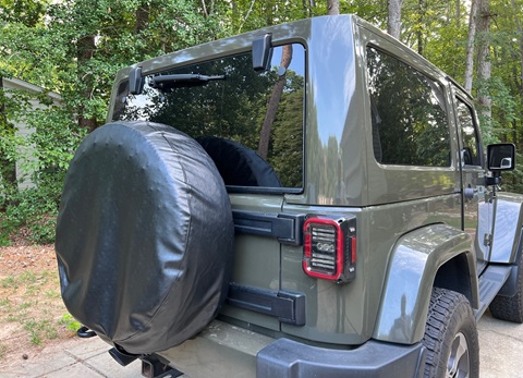 spare tire cover JK Wrangler