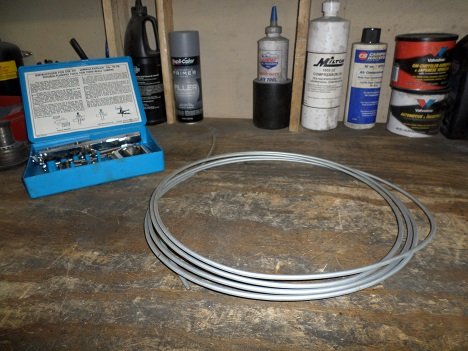 roll of steel brake tubing